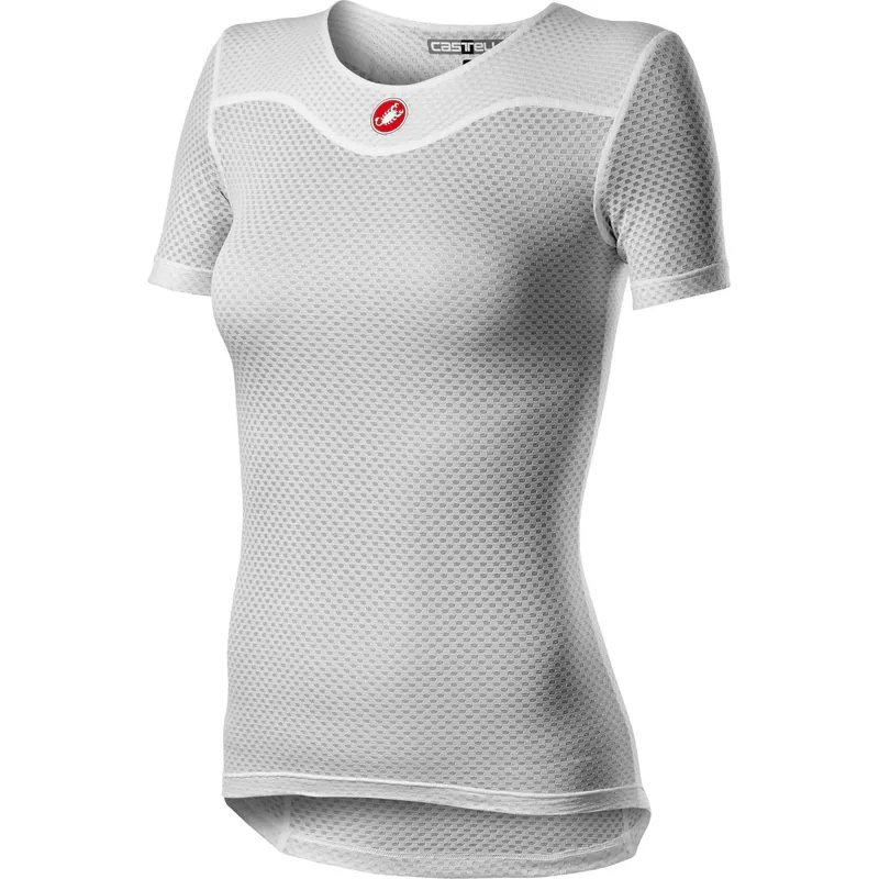 Castelli Pro Issue 2 Womens Short Sleeve Base Layer in White 