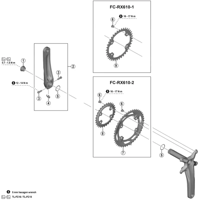  FC-M582 Crank Arm Fixing Bolt