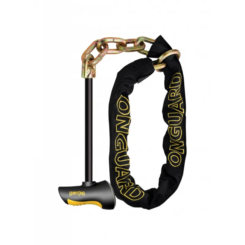 Onguard Beast Loop And T Chain Lock Black/Yellow 110cm