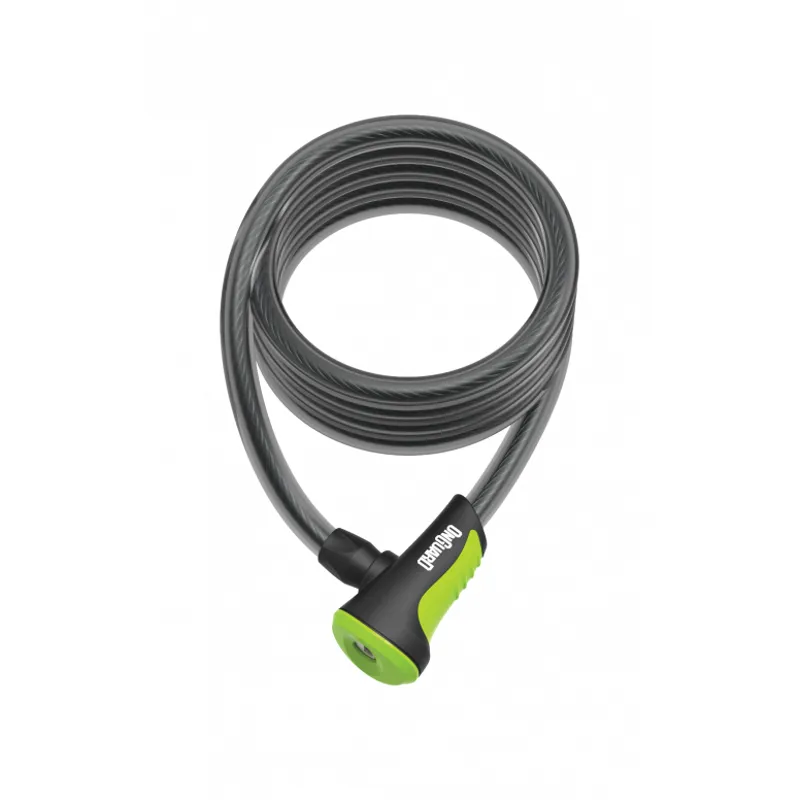 Neon Coil Cable Locks Green 1