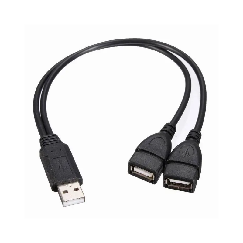 Oxford USB 10cm 3A Male to 2 Female Y-Connector