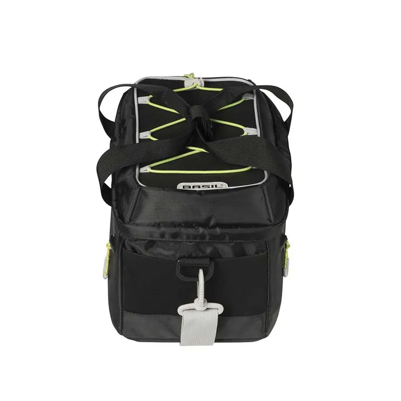 Basil Miles 7l Trunkbag in Black/Lime-3