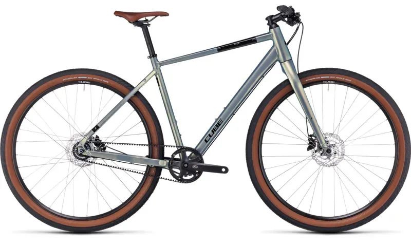 Cube Hyde Pro City Bike in Metalgreen/Black