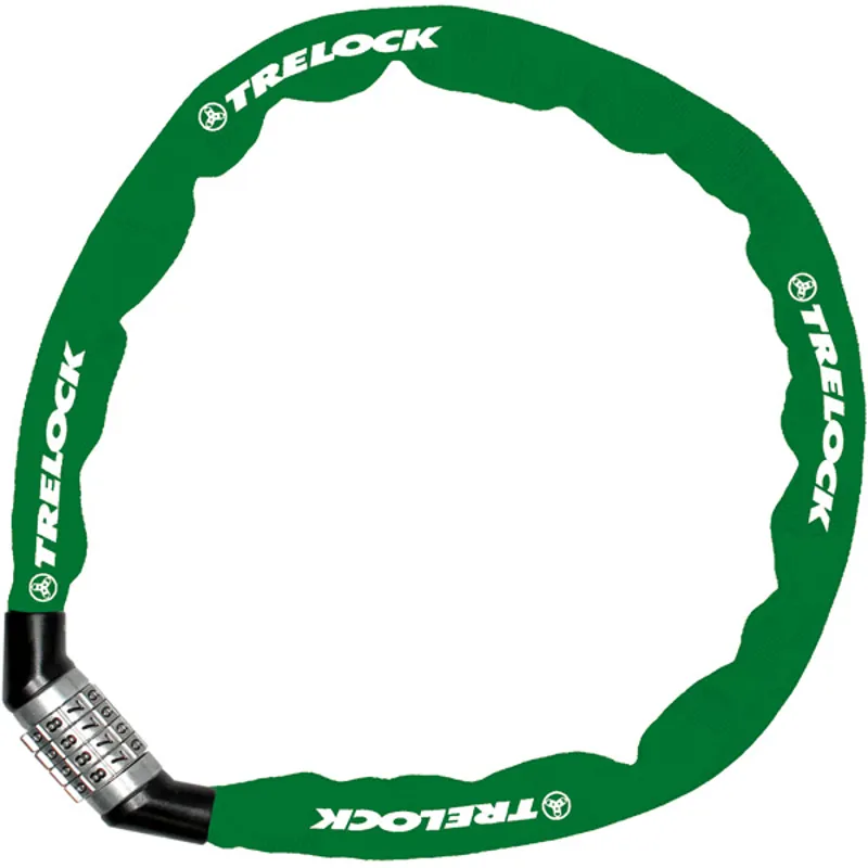 Trelock BC 115 Code 60cm x 4mm Combo Chain Lock in Green