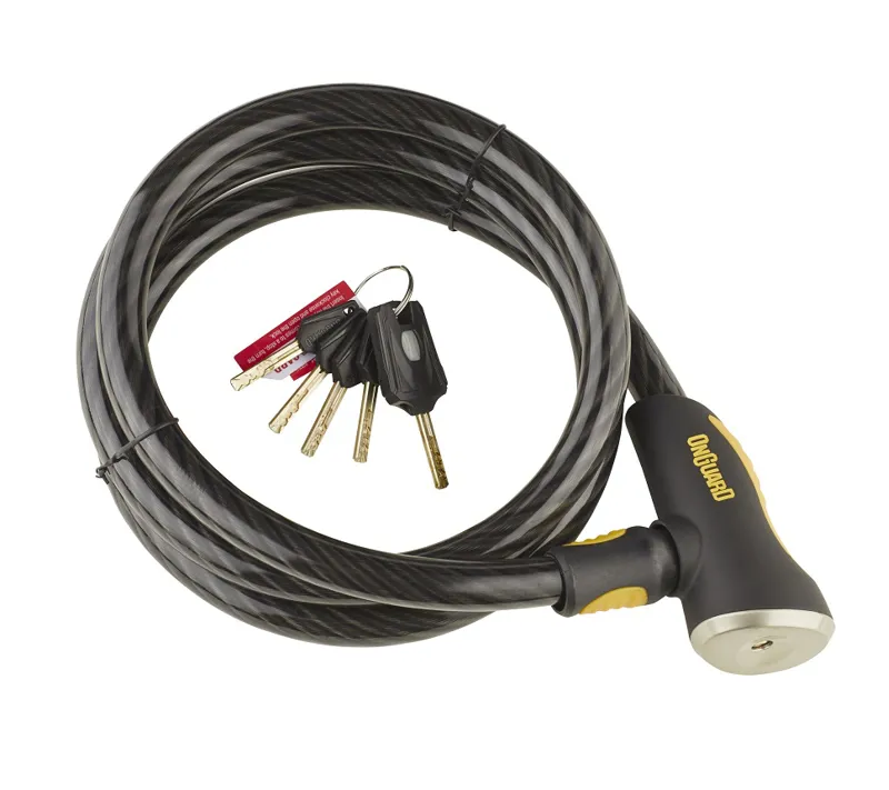 Onguard Akita 8036 1850x20mm Cable Lock in Black/Yellow