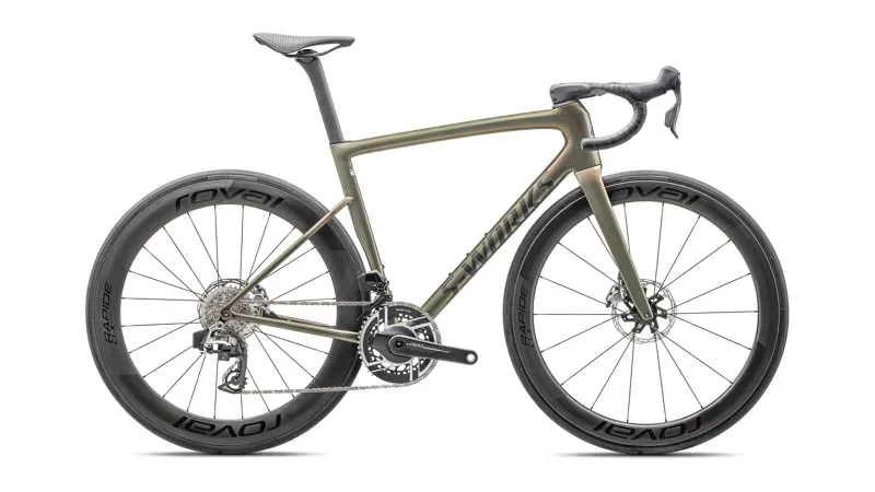 S-Works Tarmac SL8 Sram Red Axs In Gloss Cypress Metallic/Magenta To Gold Pearl/Satin Black Metallic