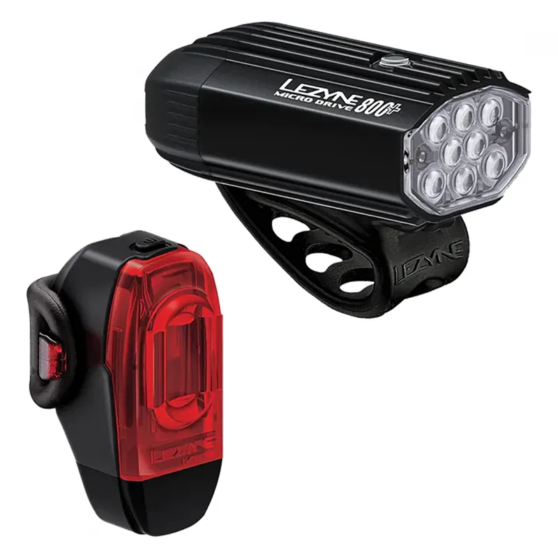 Lezyne Micro Drive 800+/KTV Drive+ Light Set in Black