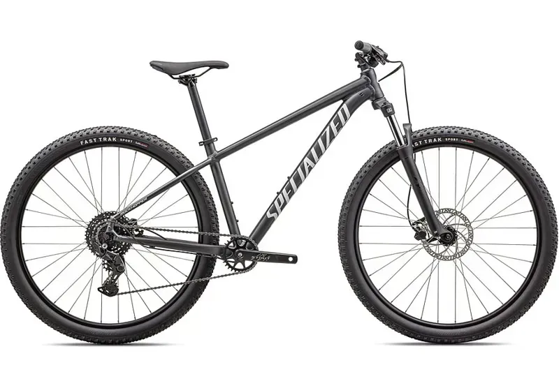 Specialized Rockhopper Sport Mountain Bike In Satin Black Liquid Metal/White
