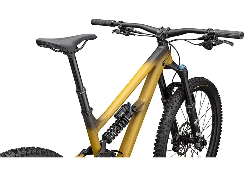 Specialized Status 2 170 MTB in Satin Harvest Gold/Obsidian/Dune White-4