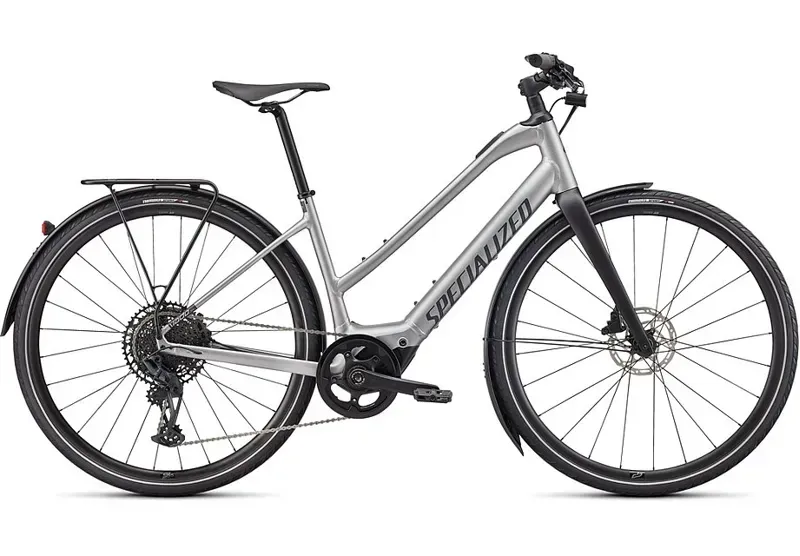 Specialized Turbo Vado SL 5.0 St EQ Electric Bike in Brushed Aluminum/Black Reflective