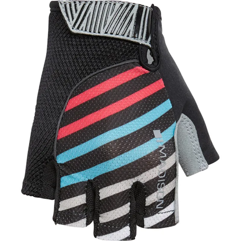 Madison Sportive Striped Womens Mitts in Black