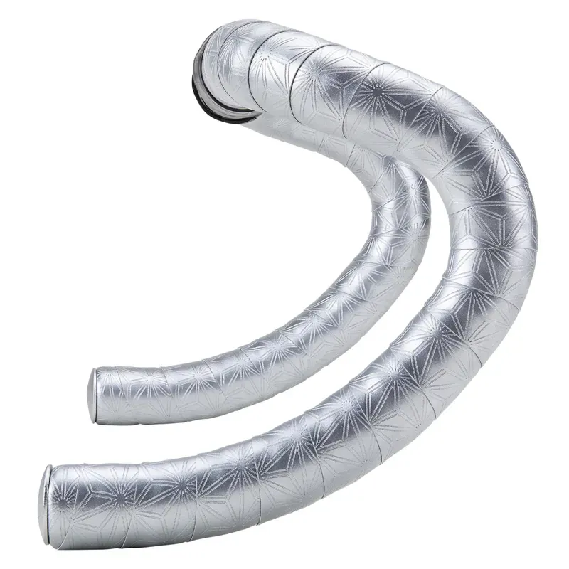 Supacaz Bling Bar Tape 2023: Platinum + Platinum Plugs 