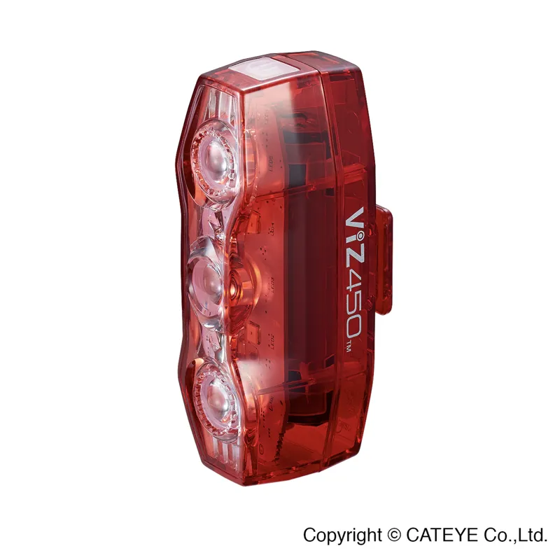 Cateye Viz 450 Rear Bike Light in Red