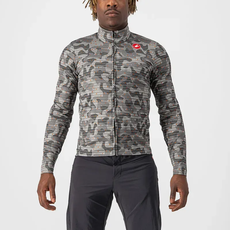 Castelli Unlimited Thermal LS Jersey in Nickel Grey/Dark Grey