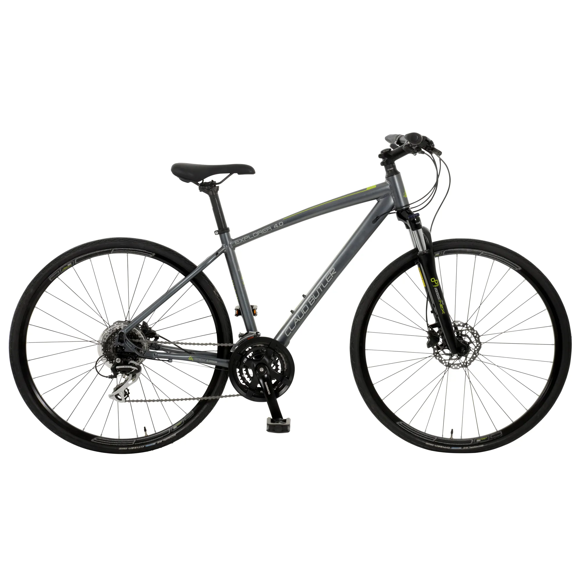 Claud Butler Explorer Hybrid Bike in Grey
