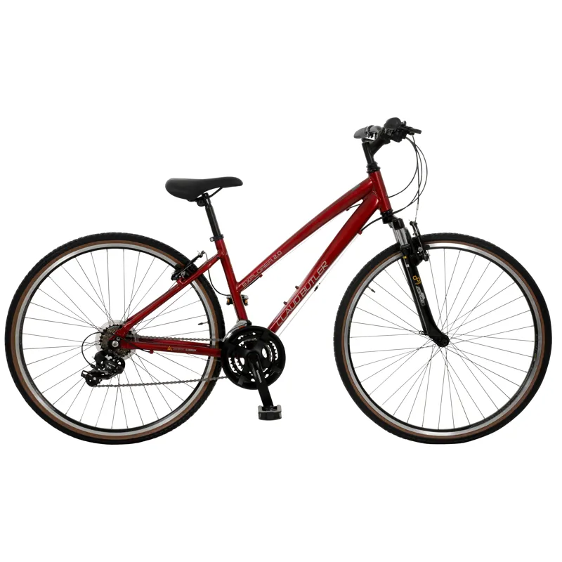 Claud Butler Explorer 2.0 Low Step Hybrid Bike in Red