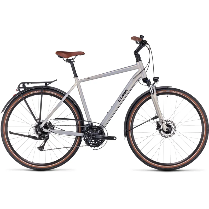 Cube Touring Pro Hybrid Bike in Pearlysilver/Black