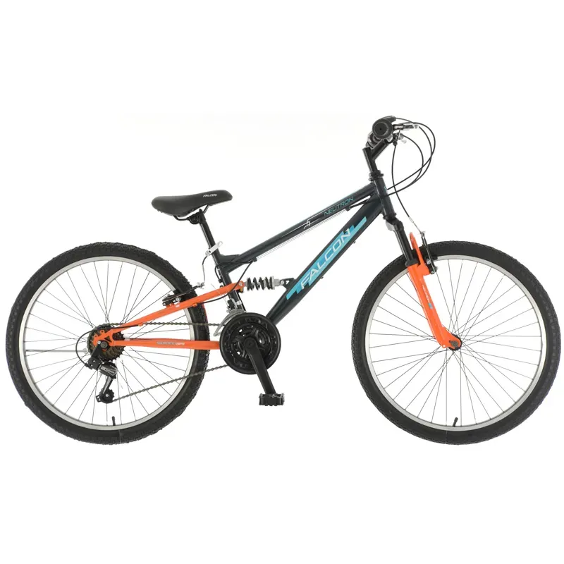 Falcon Neutron B24 Childrens Bike in Grey/Orange/Blue