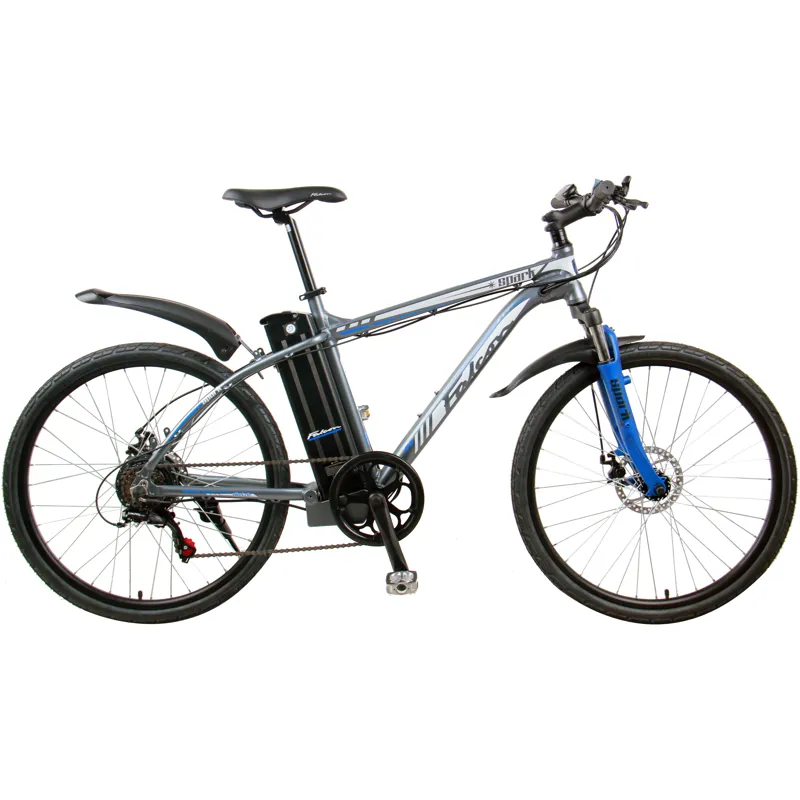 Falcon Spark 26in Electric Mountain Bike in Grey/White