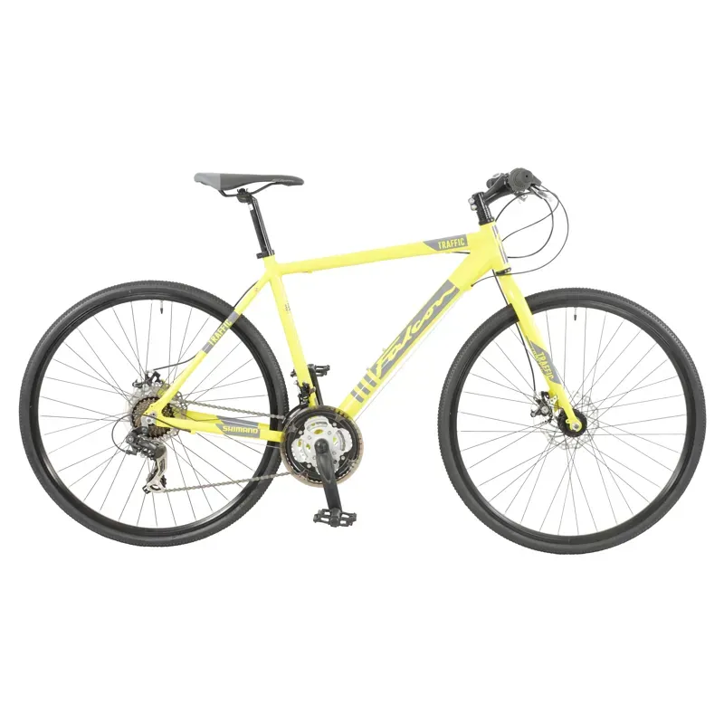 Falcon Traffic 700c Urban Hybrid Bike in Yellow/Silver