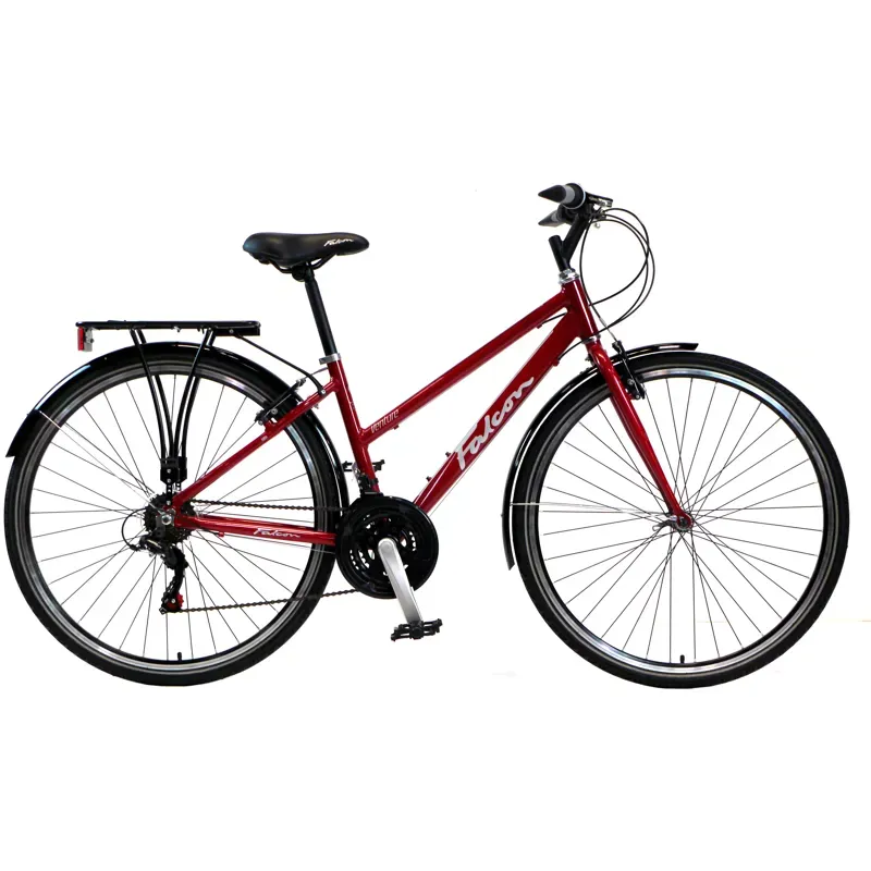 Falcon Venture L16 700c Womens Hybrid Bike in Red