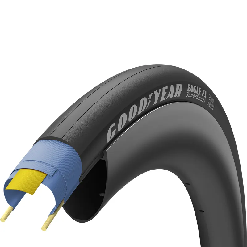 GY - Eagle F1 SuperSport Tube Type / 28-622 Blk Black 700x28