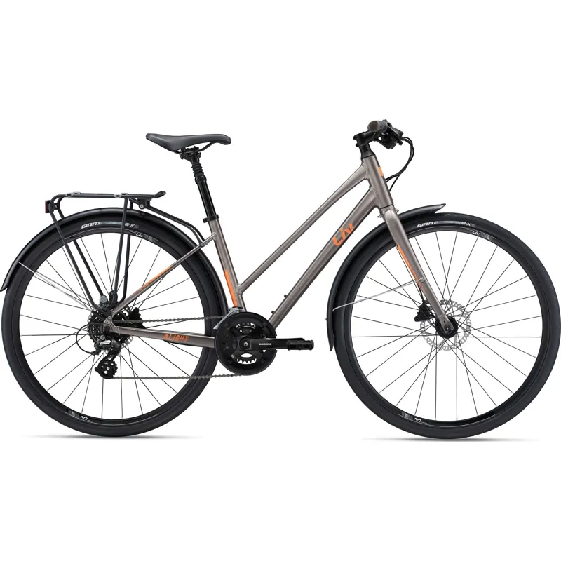 2022 Liv Alight Disc 2 City Hybrid Bike in Gloss Metal