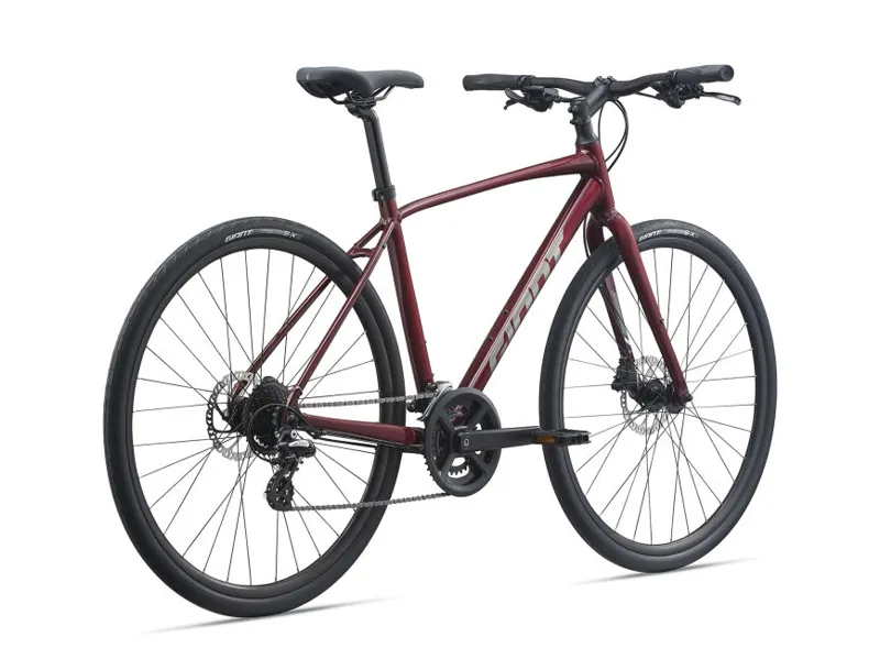 2021 Giant Escape 2 Disc Hybrid Bike in Red-6