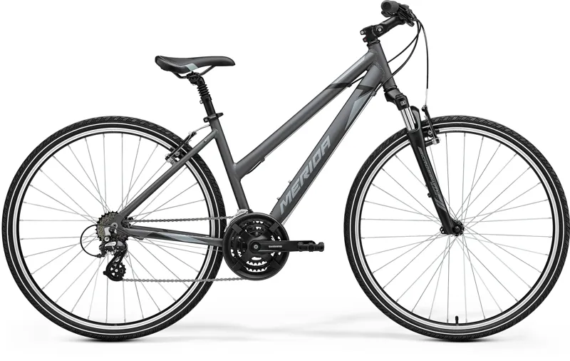 2022 Merida Women's Crossway 10-V MY22 Hybrid Bike in Grey