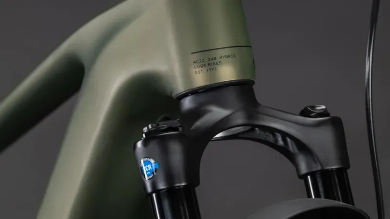 Cube Acid 240 Hybrid Rookie SLX 400x E-Kids Bike in Reed Green/Matrix-6