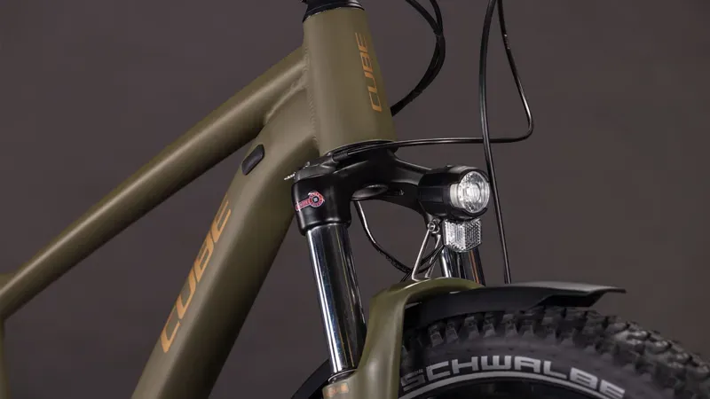 Cube Aim SLX FE Mountain Bike in Dusty Olive/Gold-5