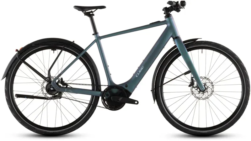 Cube Editor Hybrid SLT 400x FE City E-Bike in Smaragd Grey/Prism