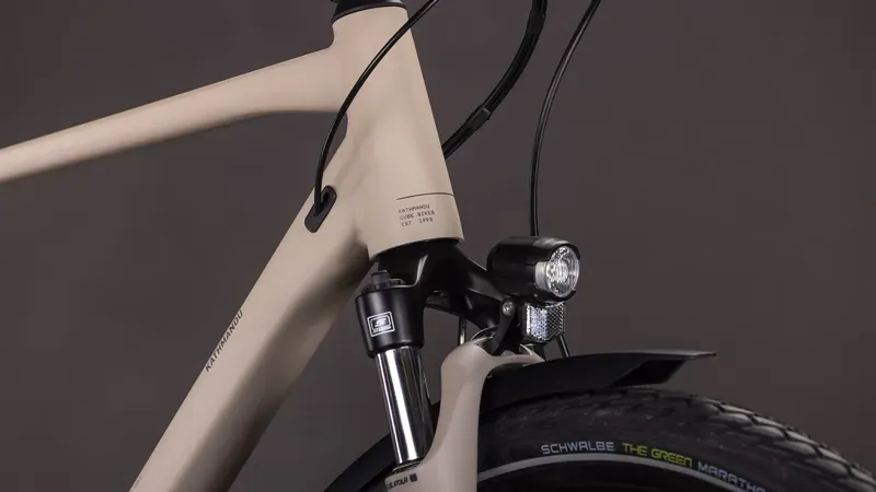 Cube Kathmandu One Hybrid Bike in Oat Grey/Grey-5