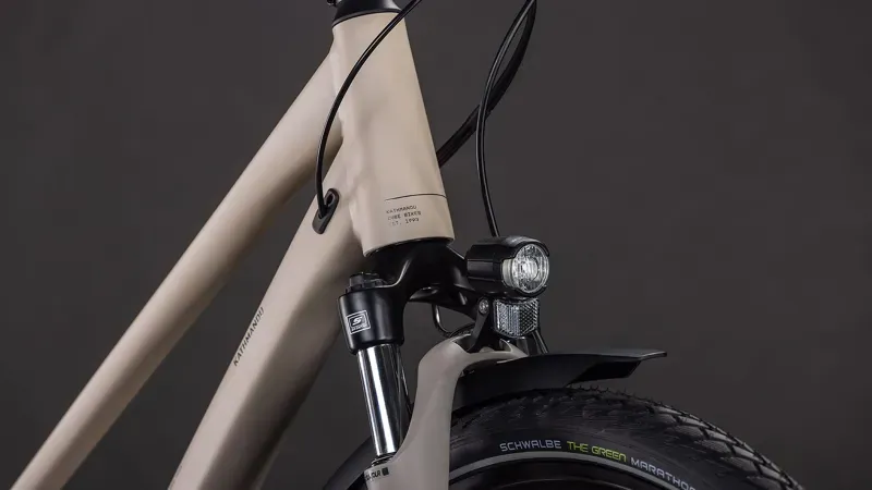 Cube Kathmandu One Hybrid Bike in Oat Grey/Grey-9