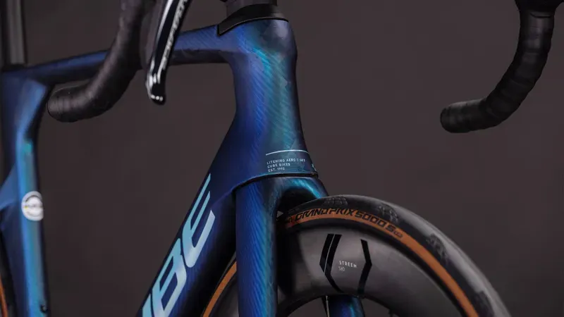 Cube Litening Aero C:68X SLT Road Bike in Atlantis Grid/Ice-7