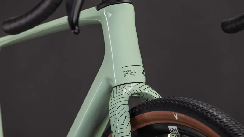 Cube Nuroad C:62 One Road Bike In Aloe Green/Black-6