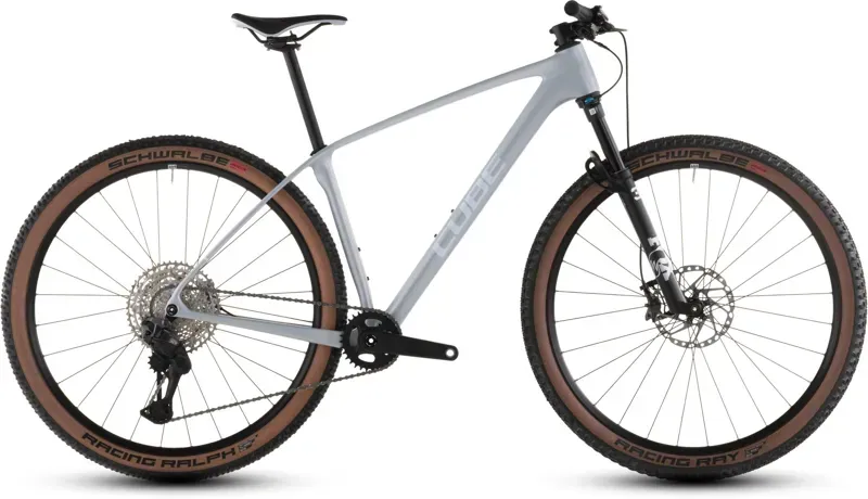Cube Reaction C:62 Race Mountain Bike in Fog Grey/White