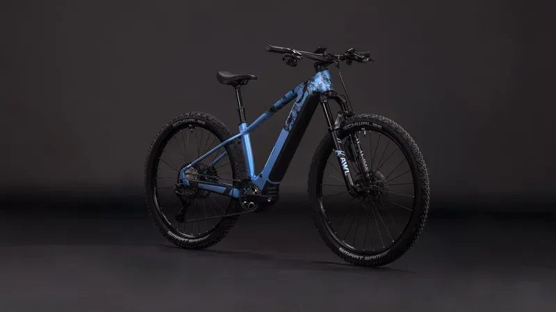 Cube Reaction Hybrid SLT 800 E-Hybrid Bike in Haze Blue/Fume-1