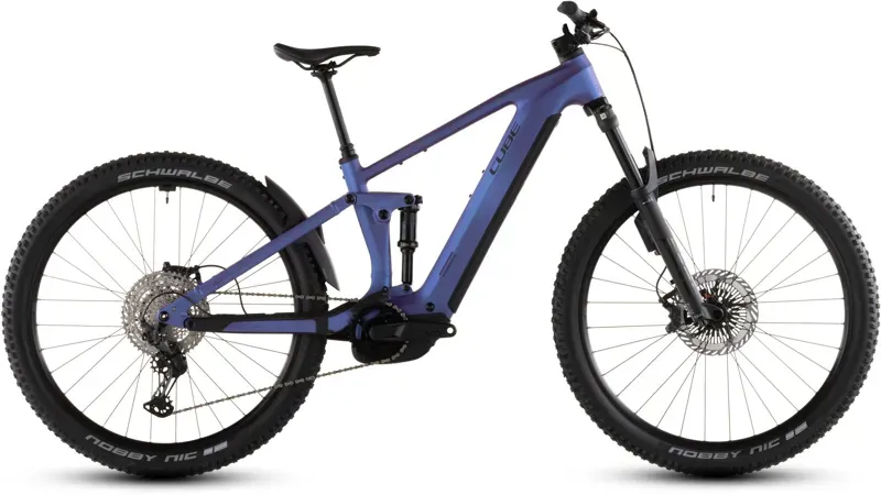 Cube Stereo Hybrid One44 Exc 800 E-MTB in Blue Iris/Black