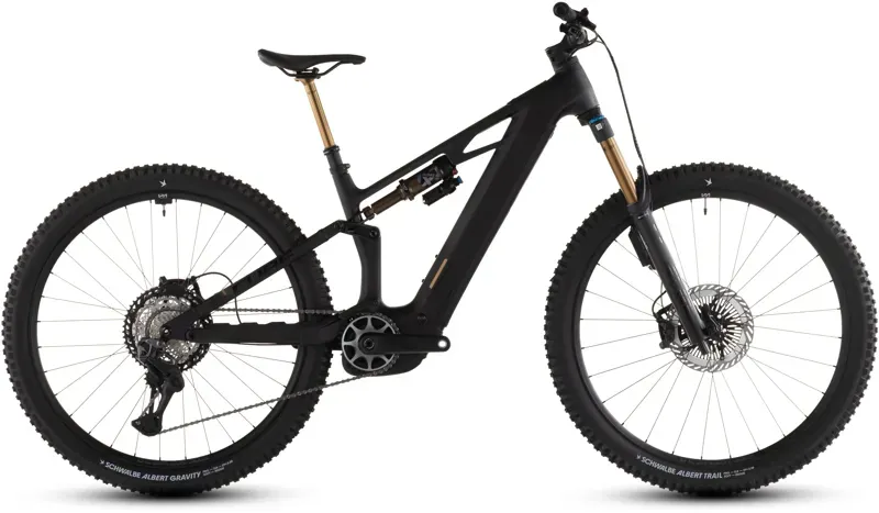 Cube Stereo Hybrid One44 HPC E-MTB In Carbon/Gold