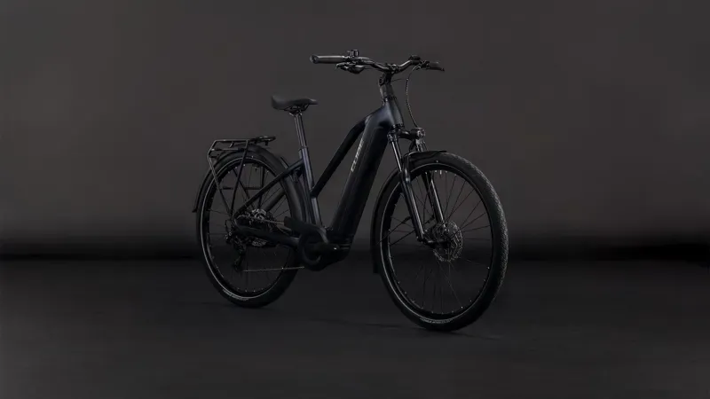 Cube Touring Hybrid One 600 E-Hybrid Bike in Coal/Chrome-3