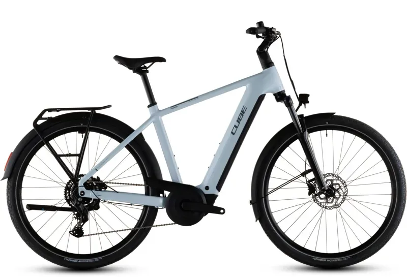 Cube Touring Hybrid One 600 E-Hybrid Bike in Glacier/Reflex