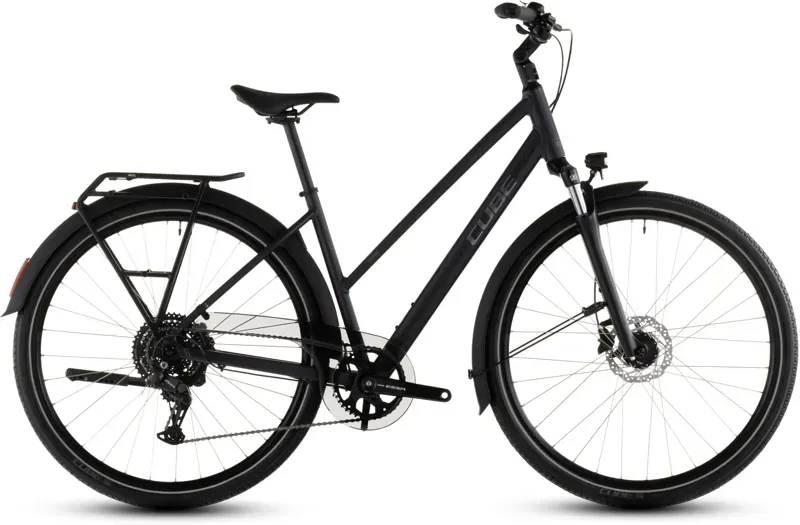 Cube Touring One Hybrid Bike in Night/Chrome-2