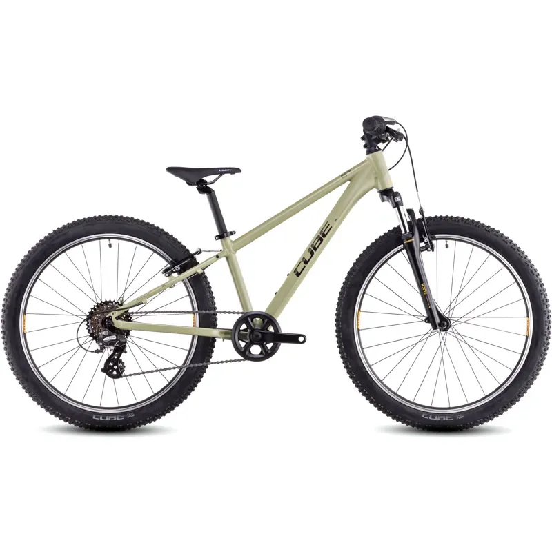 Cube Acid 240 Kids Bike in Light Olive/Orange