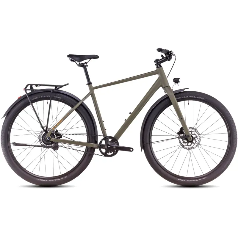 Cube Hyde Pro FE Hybrid Bike in Dusty Olive/Gold