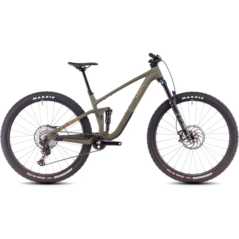 Cube Stereo One22 C:62 TM 29 Mountain Bike in Dusty Olive/Gold