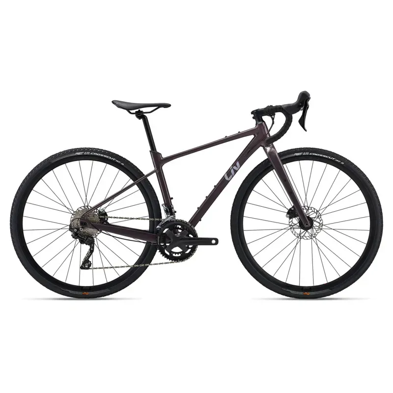 Liv Devote 1 Gravel Bike in Charcoal Plum