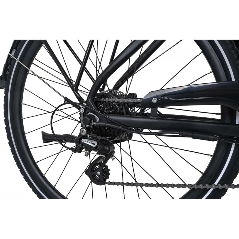 Dawes Spire 1.0 Low Step Electric Hybrid Bike in Black-5