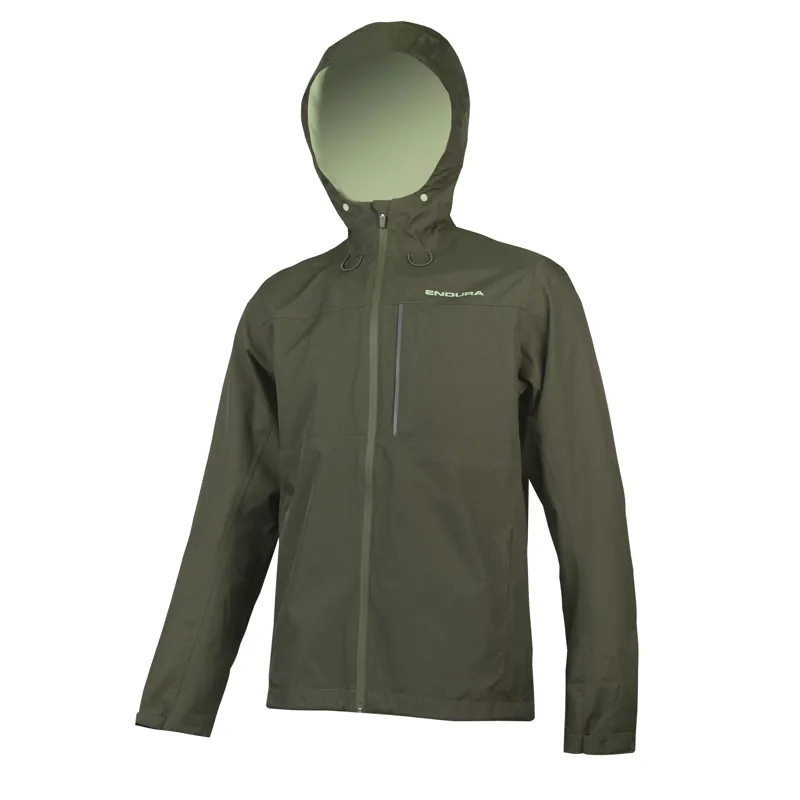 Endura Hummvee Waterproof Hooded Jacket in Bottle Green