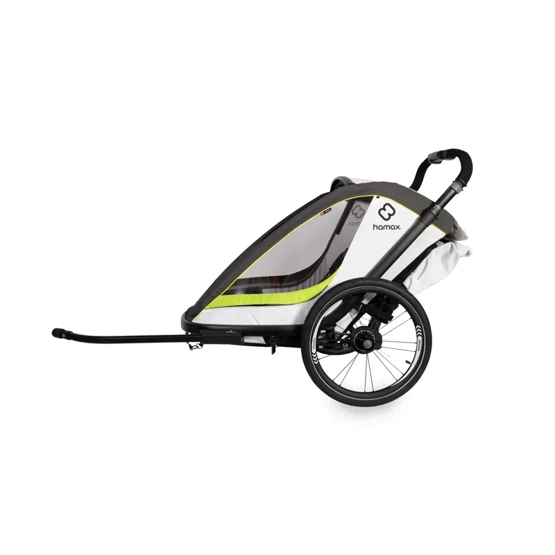 Hamax Breeze Child Bike Trailer In White/Green